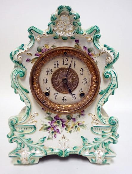 ANSONIA ROYAL BONN CLOCK, WANDERER (1 of 3)