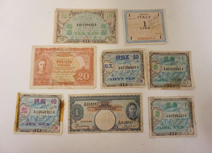 GROUP OF ANTIQUE MILITARY PAPER CURRENCY (1 of 5)