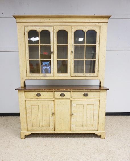 ANTIQUE 2 PART COUNTRY HUTCH (1 of 5)