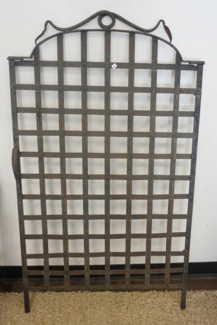 GOTHIC STYLE METAL GATE: GOTHIC STYLE METAL GATE. APP. 33 1/2 IN X 58 1/2 IN H