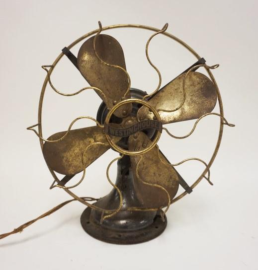 ANTIQUE WESTINGHOUSE BRASS BLADE FAN (1 of 2)