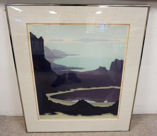 SIGNED FRAMED ABSTRACT (1 of 3)