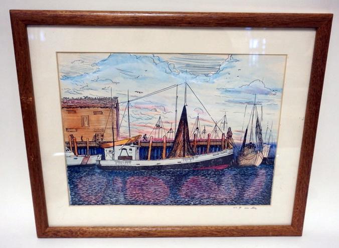 SIGNED FRAMED WATER COLOR (1 of 1)