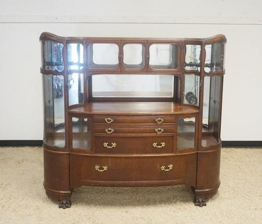 ORNATE VICTORIAN OAK SERVER (1 of 3)