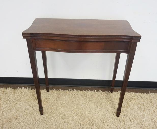 FLIP TOP MAHOGANY GAME TABLE (1 of 3)