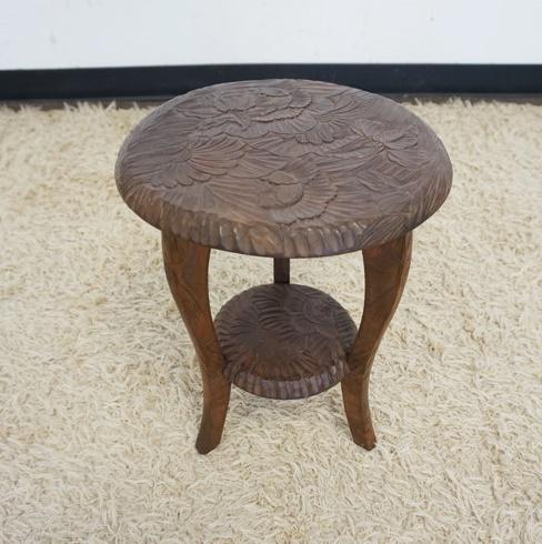 SMALL CARVED ASIAN STAND (1 of 4)