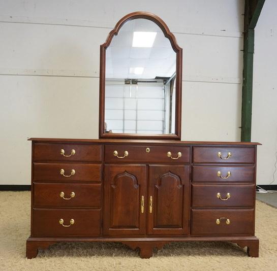 HARDEN SOLID CHERRY CHEST W/MIRROR (1 of 3)