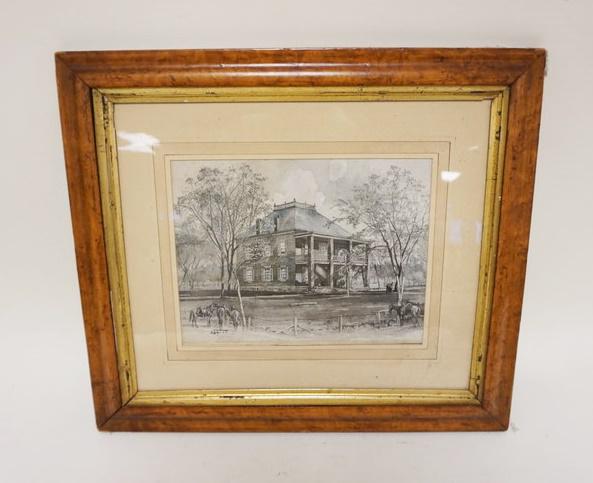 WATER COLOR OF PLANTATION SIGNED (1 of 4)
