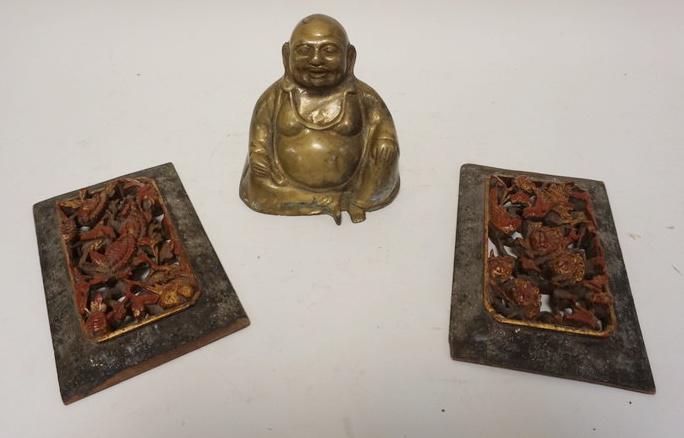 ASIAN LOT INCLUDING BRONZE BUDDHA (1 of 2)