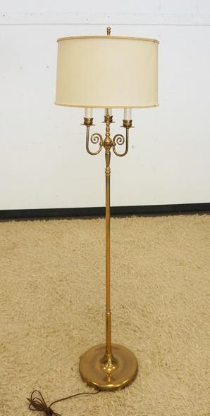 BRASS FLOOR LAMP: BRASS FLOOR LAMP, APPROXIMATELY 61 IN HIGH