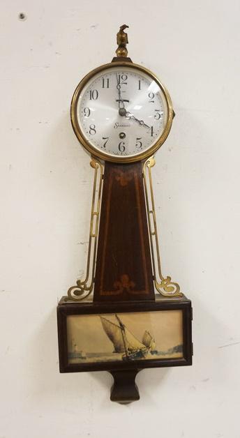 SESSION BANJO CLOCK 20TH CENTURY: SESSION BANJO CLOCK 20TH CENTURY, APPROXIMATELY 23 IN