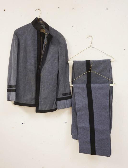 VINTAGE WESTPOINT WOOL CADET STORE: VINTAGE WESTPOINT WOOL CADET STORE COAT & 2 PAIRS OF PANTS, COAT IS DATED 1946