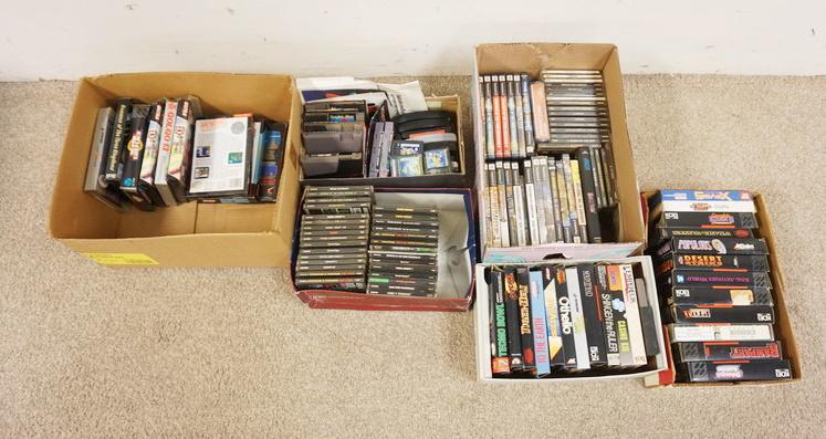 COLLECTION OF VINTAGE GAMING CARTRIDGES: COLLECTION OF VINTAGE GAMING CARTRIDGES, SUPER NINTENDO, NINTENDO, PLAY STATION, SEGA, DREAMCAST, ETC