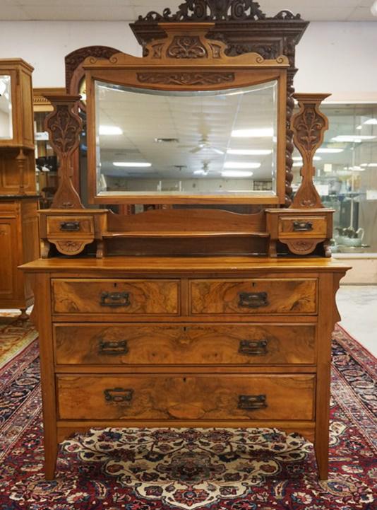 DIMINUTIVE CONTINENTAL WALNUT CHEST (1 of 4)