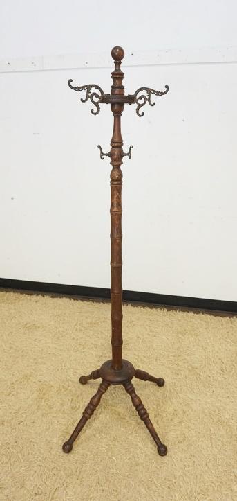 VICTORIAN OAK COAT & HAT RACK (1 of 2)