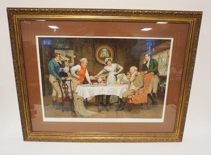 VICTORIAN FRAMED LITHOGRAPH *THE RECONCILIATION* (1 of 2)