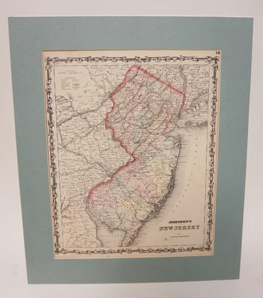 MAP OF NEW JERSEY BY JOHNSON & BROWNING CIRCA 1860 (1 of 1)