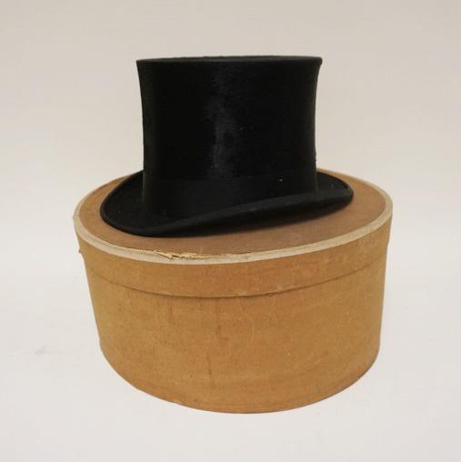 ANTIQUE TOP HAT W/BOX (1 of 6)