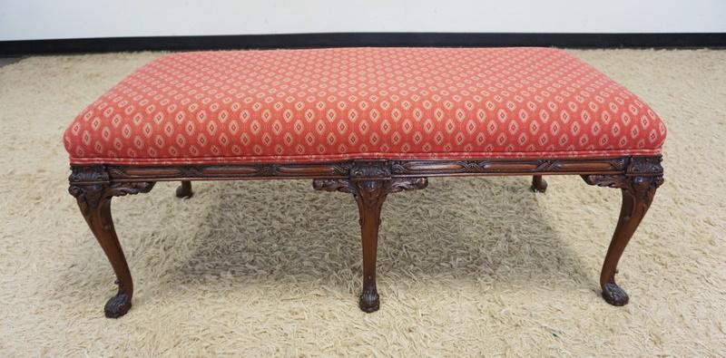 UPHOLSTERED WALNUT WINDOW BENCH (1 of 4)