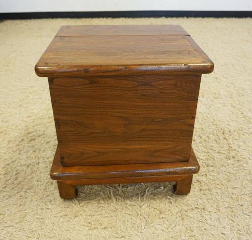 ASIAN WOOD BOX ON STAND (1 of 3)