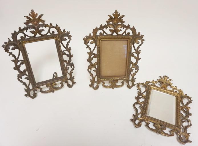 3 ORNATE VICTORIAN METAL FRAMES (1 of 1)