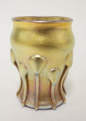 GOLD LUSTER ART NOUVEAU MINI CABINET VASE (1 of 3)