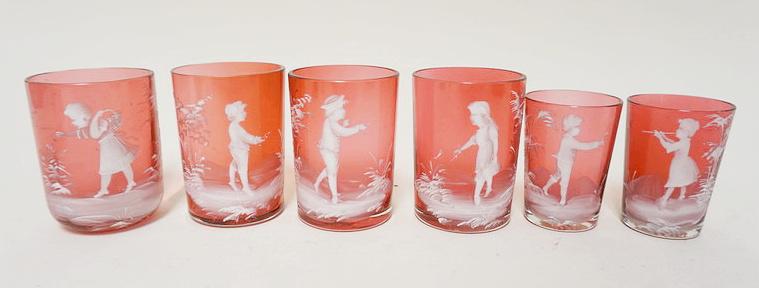 GROUP OF 6 CRANBERRY MARY GREGORY (1 of 2)