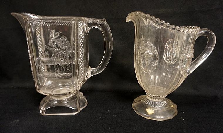 ANTIQUE PATTERN GLASS PITCHERS (1 of 3)