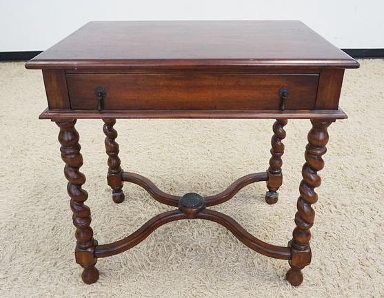 SOLID MAHOGANY ONE DRAWER TABLE (1 of 3)