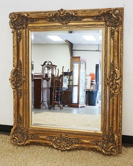 LARGE BEVELED GLASS MIRROR (1 of 4)