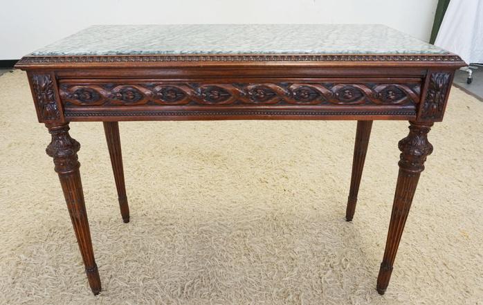CARVED WALNUT ONE DRAWER HALL OR SOFA TABLE (1 of 6)