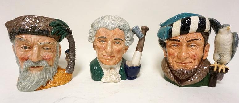 3 LARGE ROYAL DOULTON TOBY MUGS (1 of 1)