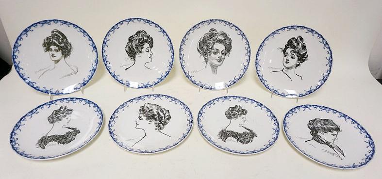GROUP OF 8 ANTIQUE ROYAL DOULTON GIBSON GIRL (1 of 5)