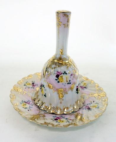 ANTIQUE VICTORIAN BELL AND UNDER PLATE (1 of 2)