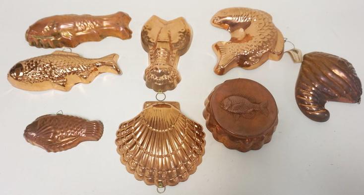 LARGE LOT OF COPPER MOLDS (1 of 2)