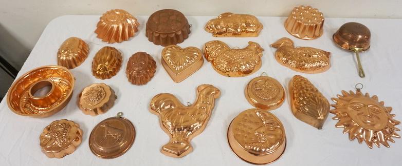 LARGE LOT OF COPPER MOLDS (1 of 3)