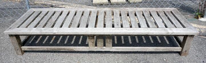 TEAK PATIO BENCH (1 of 2)