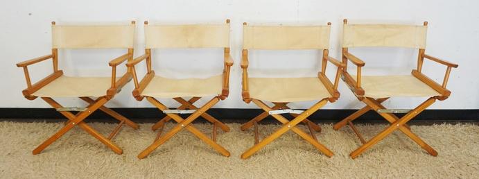 LOT OF 4 FOLDING DIRECTORS CHAIRS (1 of 1)