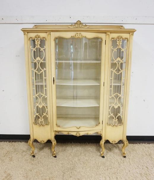 FRENCH PROVINCIAL CRYSTAL CABINET (1 of 3)