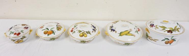 ROYAL WORCESTER EVESHAM LOT OF 5 COVERED DISHES (1 of 3)