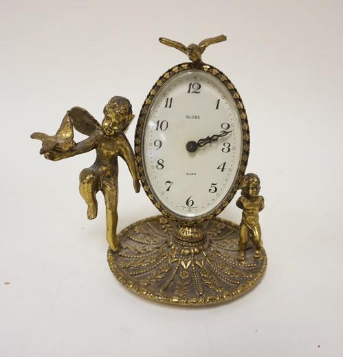 WEST GERMAN BRASS DRESSER CLOCK (1 of 2)