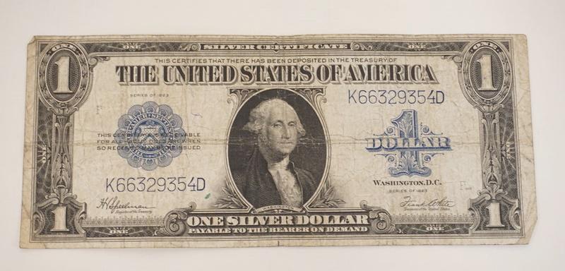 ONE DOLLAR US LARGE NOTE 1923 (1 of 2)