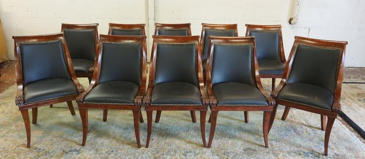SET OF 10 FRENCH EMPIRE STYLE CHAIRS (1 of 3)