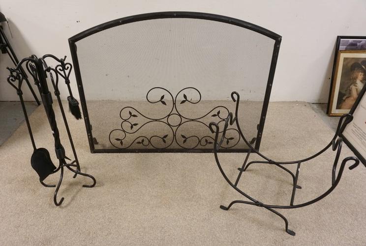WROUGHT IRON FIREPLACE SET (1 of 1)