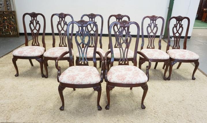 ETHAN ALLEN 8 QUEEN ANNE STYLE DINING CHAIRS (1 of 5)