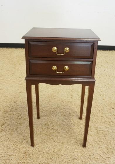 2 DRAWER MAHOGANY OCCASSIONAL STAND (1 of 2)