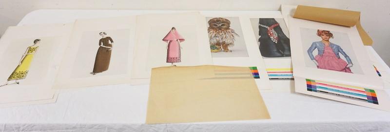 ORIGINAL HARPERS BAZAAR COLLECTION PROOFS: ORIGINAL HARPERS BAZAAR COLLECTION PROOFS FROM 1960'S