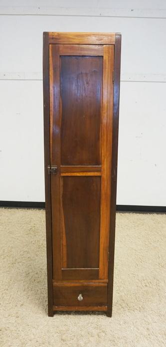 PINE NARROW ONE DOOR ONE DRAWER SHOP CABINET (1 of 2)