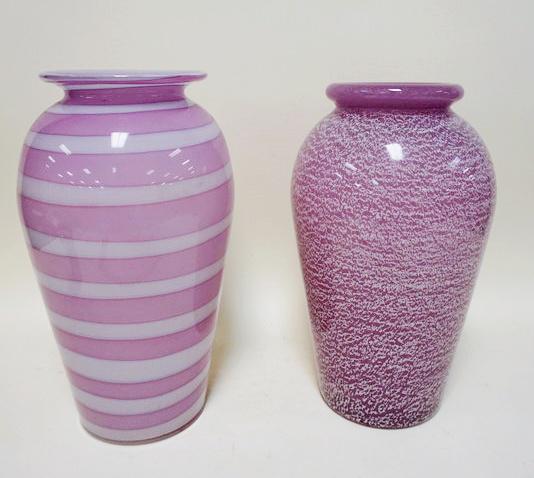 2 LARGE COMTEMPORARY ART GLASS VASES (1 of 3)