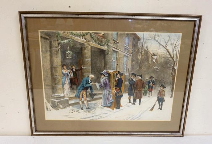 LARGE FRAMED J.L.G. FERRIS PRINT (1 of 4)